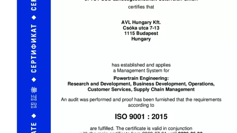 AVL Hungary Kft_ISO 9001_Q1530569  N012