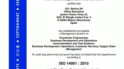 AVL Iberica S.A_Barcelona_ISO 14001_U1530569  N018-01