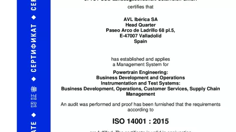AVL Iberica S.A_ISO 14001_U1530569  N018