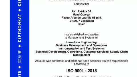 AVL Iberica S.A_ISO 9001_Q1530569  N031
