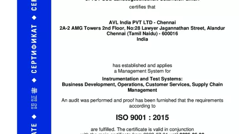 AVL India Pvt. Ltd_Chennai_ISO 9001_Q1530569 022-04