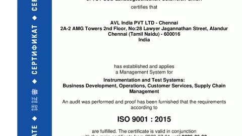 AVL India Pvt. Ltd_Chennai_ISO 9001_Q1530569 022-04