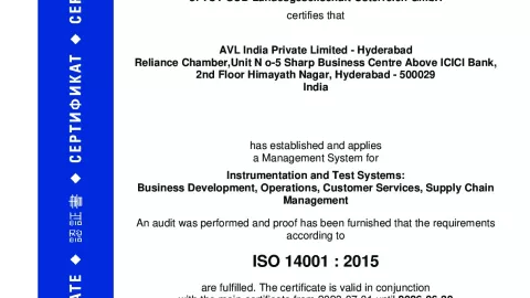 AVL India Pvt. Ltd_Hyderabad_ISO14001_U1530569 009-06