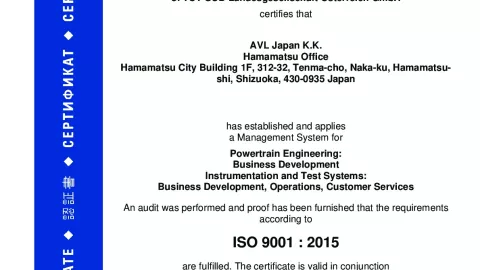 AVL Japan K.K_Hamamatsu_ISO 9001_Q1530569 007-05
