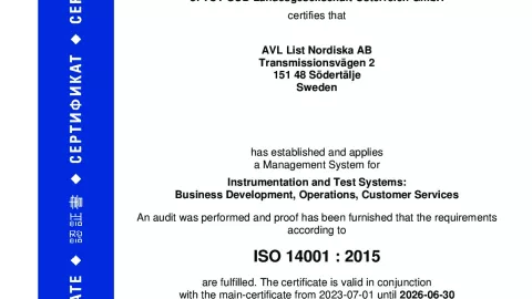 AVL List Nordiska AB_Södertälje_ISO 14001_U1530569  006
