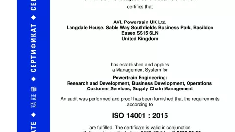 AVL Powertrain UK Ltd._Basildon_ISO 14001_U1530569 023-02
