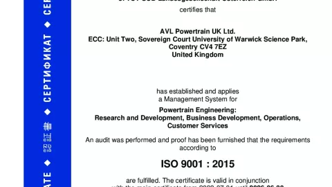 AVL Powertrain UK Ltd._ISO 9001_Q1530569 017-00