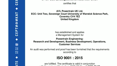 AVL Powertrain UK Ltd._ISO 9001_Q1530569 017-00