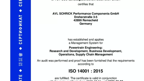 AVL Schrick Performance Components GmbH_Remscheid_Dreherstraße_ISO 14001_U1530569 019-04 