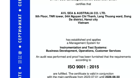 AVL SEA & Australia Co. Ltd._Hanoi_ISO 9001_Q1530569 010-01