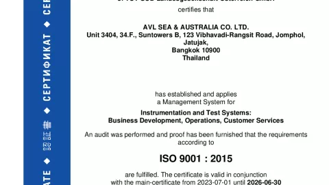 AVL SEA & Australia Co. Ltd._ISO 9001_Q1530569 010