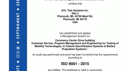 AVL Test Systems Inc._Plymouth Site 3_ISO 9001_Q1530569 021-05