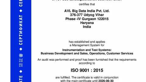 AVL Big Data India Pvt. Ltd_ISO 9001_Q1530569 022-08