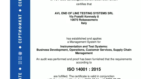 AVL End of Line Testing Systems SRL_ISO14001_U1530569  026