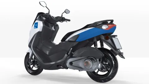 Hybrid Scooter transparent rear view