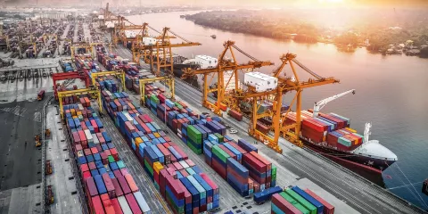 Image of a container port